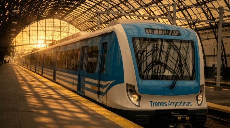 Tren eléctrico Roca de Trenes Argentinos en la estación La Plata