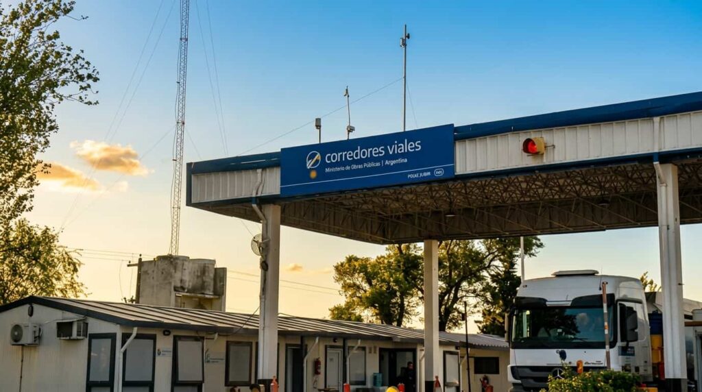 Peaje de la Ruta 7 bajo la administración de Corredores Viales, Ministerio de Obras Públicas de la Nación.