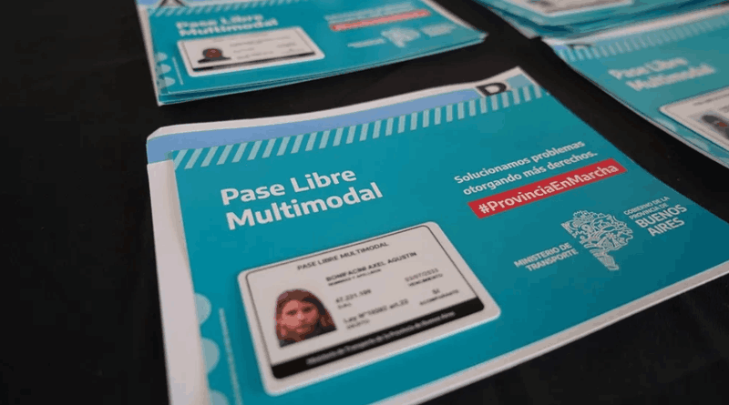Pase Libre Multimodal para personas con discapacidad del Ministerio de Transporte de la Provincia de Buenos Aires.